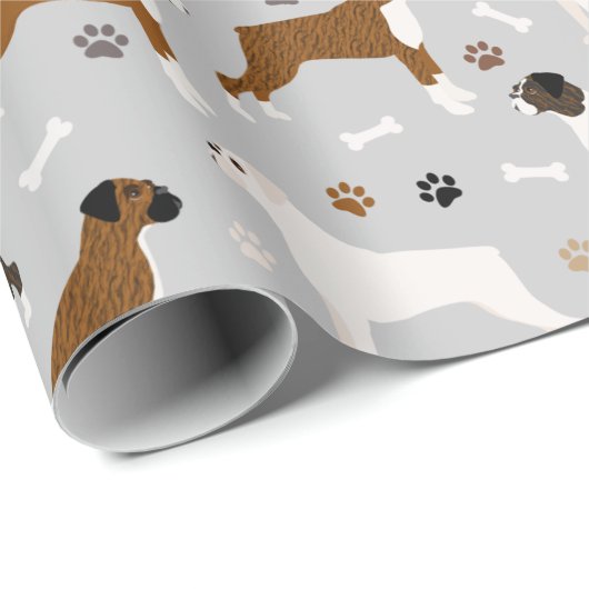 Boxer Dog Botten en poten Cadeaupapier (Rol Hoek)