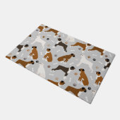 Boxer Dog Botten en poten Deurmat (Schuin)