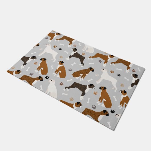 Boxer Dog Botten en poten Deurmat (Schuin)