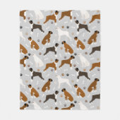 Boxer Dog Botten en poten Fleece Deken (Voorkant)