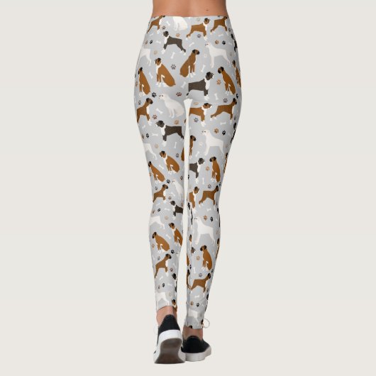 Boxer Dog Botten en poten Leggings (Achterkant)