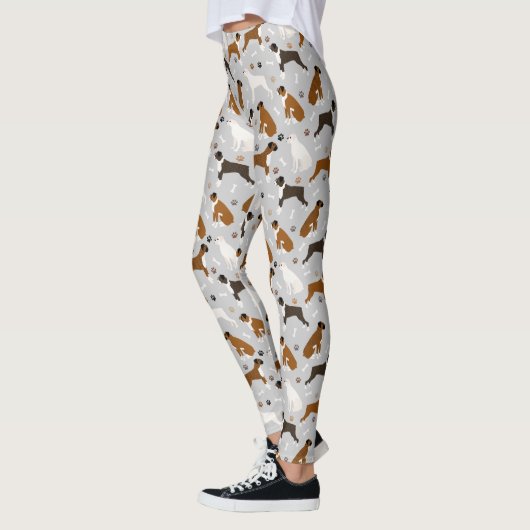 Boxer Dog Botten en poten Leggings (Links)