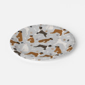 Boxer Dog Botten en poten Papieren Bordje (Gekanteld)