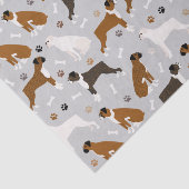 Boxer Dog Botten en poten Tissuepapier (Detail)