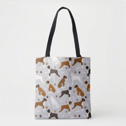 Boxer Dog Botten en poten Tote Bag (Voorkant)