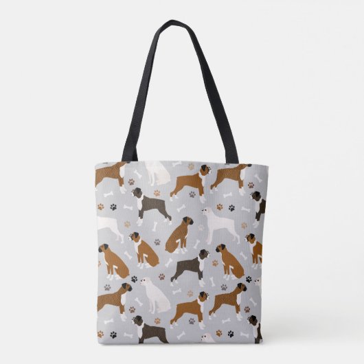 Boxer Dog Botten en poten Tote Bag (Achterkant)