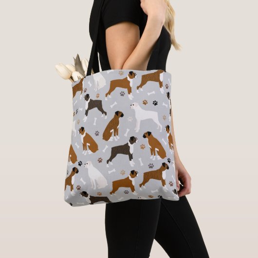Boxer Dog Botten en poten Tote Bag (Dichtbij)