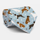 Boxer Dog Botten en Stropdas poten (Opgerold)