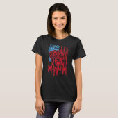 Boxer dog Boxer US FLAG T-shirt (Voorkant volledig)