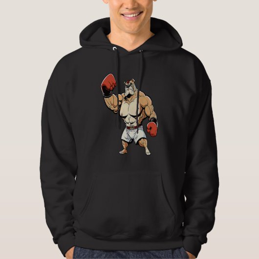 Boxer Dog Boxing 1 Hoodie (Voorkant)