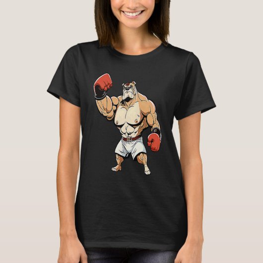 Boxer Dog Boxing  1 T-shirt (Voorkant)