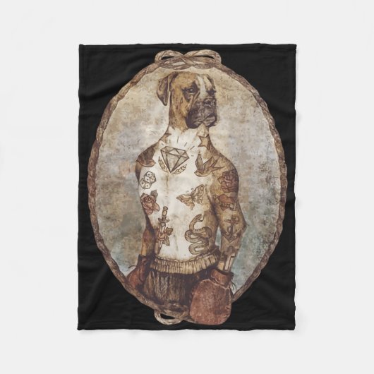 Boxer Dog Boxing Funny Boxer Art Box Club voor man Fleece Deken (Voorkant)