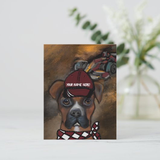 Boxer Dog Briefkaart (Staand voorkant)
