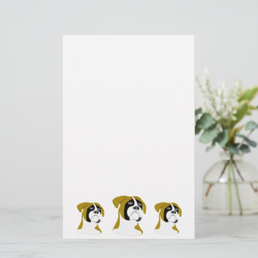 Boxer Dog Briefpapier (Staand voorkant)