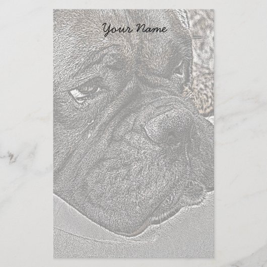Boxer Dog briefpapier (Voorkant)
