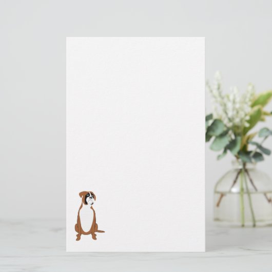 Boxer Dog Briefpapier (Staand voorkant)