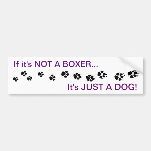 Boxer Dog Bumpersticker (Voorkant)
