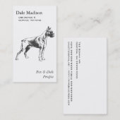 Boxer Dog Business Visitekaartje (Voorkant / Achterkant)