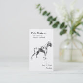 Boxer Dog Business Visitekaartje (Staand voorkant)