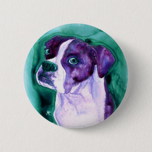 Boxer Dog Button - "Niet ik" (Voorkant)