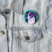 Boxer Dog Button - "Niet ik" (In situ)