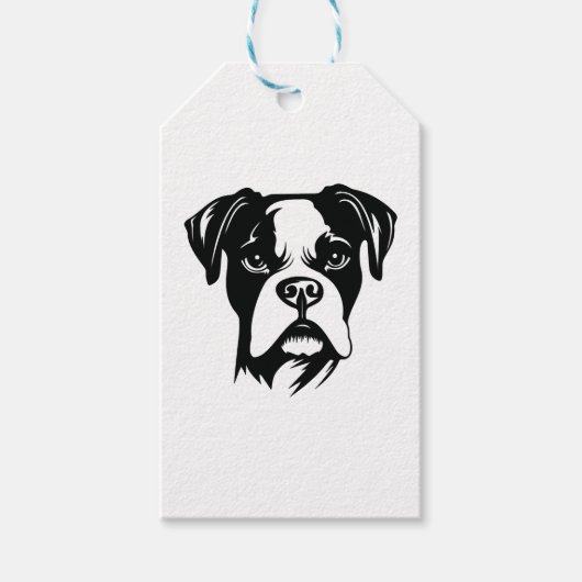 Boxer Dog Cadeaulabel (Voorkant)