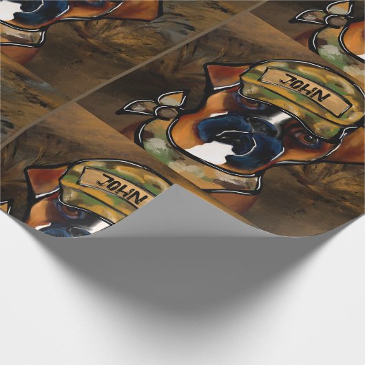 Boxer Dog Cadeaupapier (Hoek)