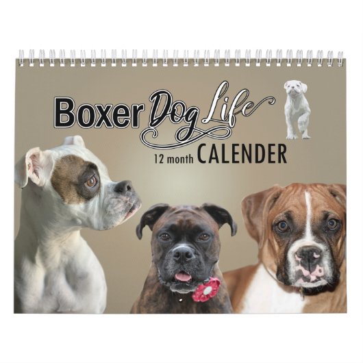 Boxer Dog Calendar, 12 Maanden van een Boxer Dogs  Kalender (Hoes)