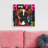 Boxer Dog Canvas Afdruk (Insitu (Woonkamer))