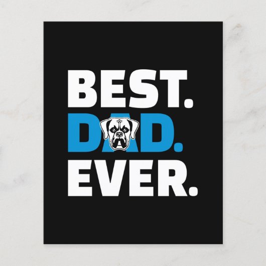 Boxer Dog canvas print Cute gift idea Flyer (Voorkant)