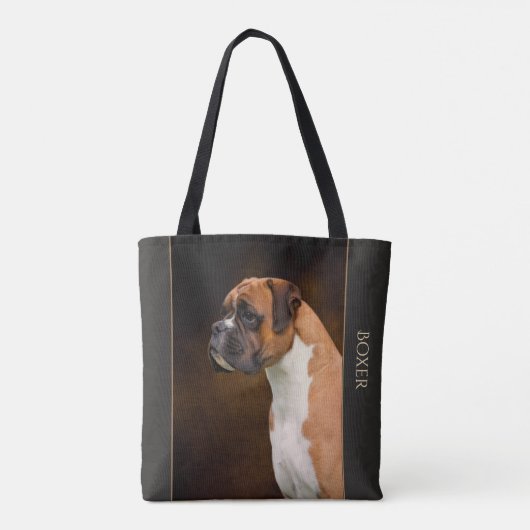 Boxer Dog Canvas tas (Achterkant)