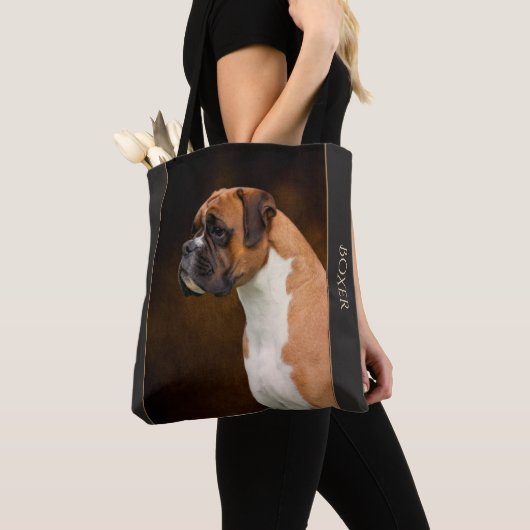 Boxer Dog Canvas tas (Dichtbij)