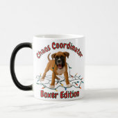 Boxer Dog Chaos Coordinator Magische Mok (Links)