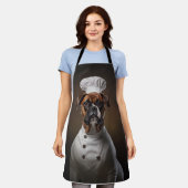 Boxer Dog Chef Schort (Gedragen)