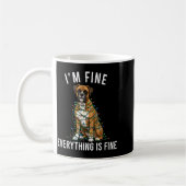 Boxer Dog Christmas I'm Fine Everything Is Fine  Koffiemok (Links)