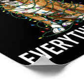 Boxer Dog Christmas I'm Fine Everything Is Fine Poster (Hoek)