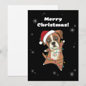 Boxer Dog Christmas Snow Winter Animals Dogs Feestdagenkaart (Voorkant / Achterkant)