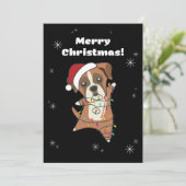 Boxer Dog Christmas Snow Winter Animals Dogs Feestdagenkaart (Staand voorkant)