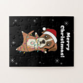 Boxer Dog Christmas Snow Winter Animals Dogs Legpuzzel (Horizontaal)