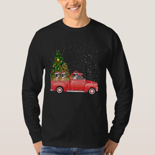 Boxer Dog Christmas Tree On Car Xmas vacation Fami T-shirt (Voorkant)