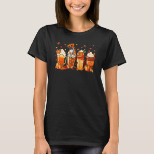 Boxer Dog Coffee Drink Pumpkin Spice Latte herfst T-shirt
