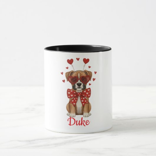 boxer dog coffee mug Valentine's Day 2026 Mok (Midden)