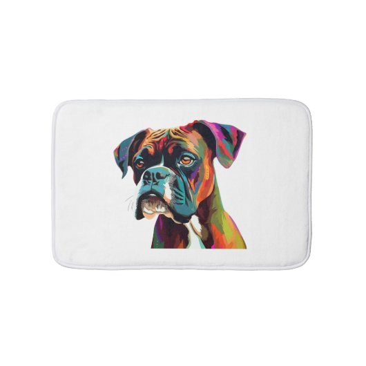 Boxer Dog Colorful Badmat (Voorkant)