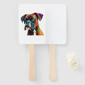Boxer Dog Colorful Handwaaier (Voorkant en achterkant)