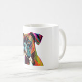 Boxer Dog Colorful Koffiemok (Voorkant rechts)