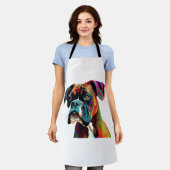 Boxer Dog Colorful Schort (Gedragen)