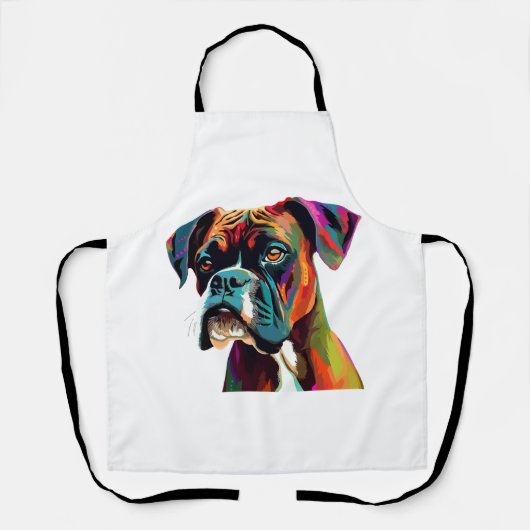 Boxer Dog Colorful Schort (Voorkant)