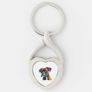 Boxer Dog Colorful Sleutelhanger