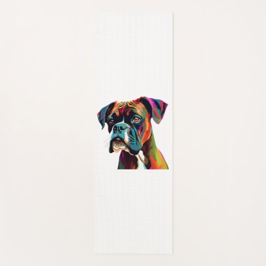 Boxer Dog Colorful Yogamat (Voorkant)