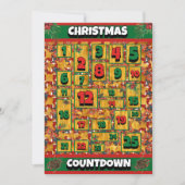 Boxer Dog Counting Kerstmis Advent Calendar Feestdagenkaart (Voorkant)